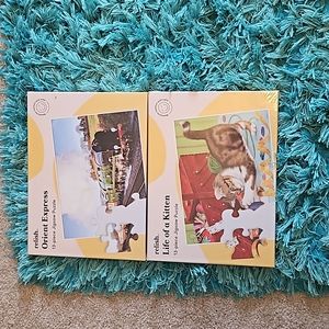 2 relish therapy puzzles kitten and train 13 piece